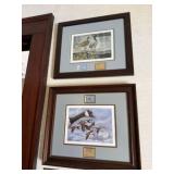 2 Framed Limited Edition Duck Prints & Stamps