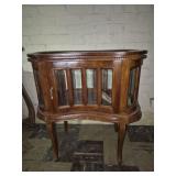 Antique Kidney Shaped Bar  Cabinet