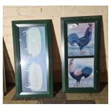 2 Framed Farm Animal Pictures