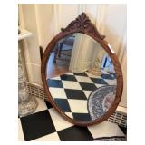 Antique Wood Framed Mirror