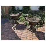 Pair of Cast Iron Urns
