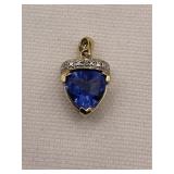 Sterling Silver Estate Tanzanite Pendant
