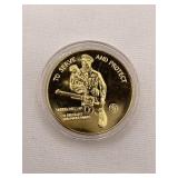 24K Gold Layered Arms Commemorative Coin
