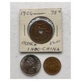 Lot of 3 Foreign Coins