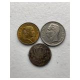 Lot of 3 Foreign Coins
