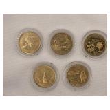 5 Gold Layered Proof State Quarters