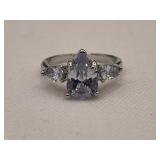 Large Pear Cocktail Ring