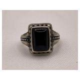 Sterling Silver Onyx Southwest Style Ring