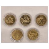 5 Gold Layered Proof State Quarters