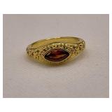 Estate Ornate Garnet Ring