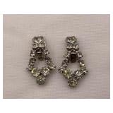 Art Deco Antique Vintage Crystal Earrings
