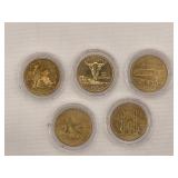 5 Gold Layered Proof State Quarters