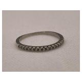 Sterling Silver White Sapphire Band Ring