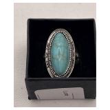 Large Southwest Style Turquoise Estate Ring