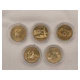 5 Gold Layered Proof State Quarters
