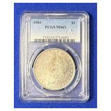 MS63 1884 Morgan Silver Dollar