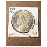 1921 Morgan Silver Dollar
