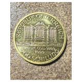 1999 Austrian 200 Schilling Gold Coin