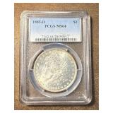 MS64 1885 Morgan Silver Dollar