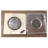 2 Antique Collectible Coins