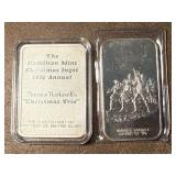 Two One Ounce Fine Silver Bars