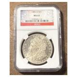 MS63 1885-O Morgan Silver Dollar