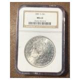 MS 63 1881 S Morgan Silver Dollar