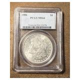 MS64 1886 Morgan Silver Dollar