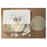 2 Morgan Silver Dollars, 1881 & 1885