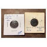 2 Ancient Roman Coins