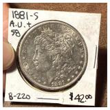 1881 S Morgan Silver Dollar
