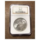 MS 65 1887 Morgan Silver Dollar