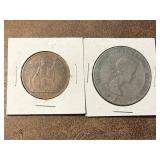 2 Brithish Foreign Coins
