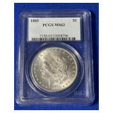 MS63 1885 Morgan Silver Dollar