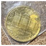 1999 Austrian 200 Schilling Gold Coin
