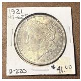 1921 Morgan Silver Dollar