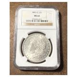 MS 64 1883 CC Morgan Silver Dollar