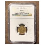 1873 $2.5 Liberty Head Gold Coin