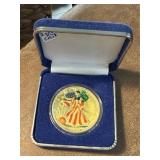 2000 Painted Silver Eagle Coin