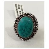 German Silver Turquoise Ring