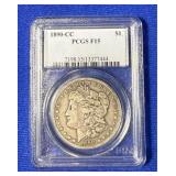 F15 1890-CC Morgan Silver Dollar