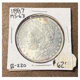 1887 Morgan Silver Dollar