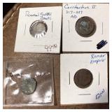 4 Ancient Roman Coins
