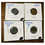 4 German Foreign Collectible Coins