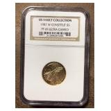 1987 W Constitution $5 Gold Coin