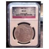 MS 63 1887 Morgan Silver Dollar