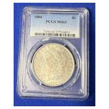 MS63 1884 Morgan Silver Dollar