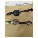 2 Vintage Hand Crank Drills
