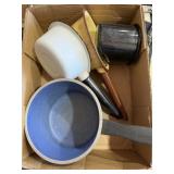 Lot of Small Graniteware Pans