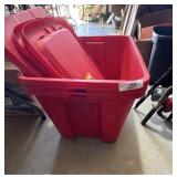 3 Plastic Totes & Lids